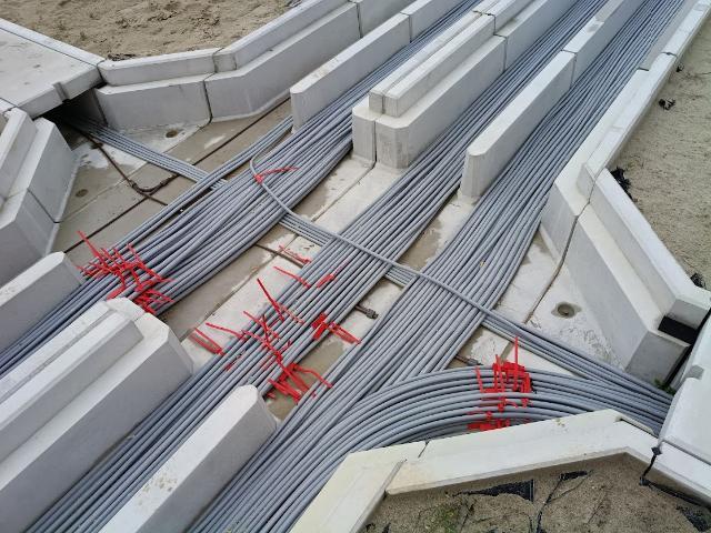 kabels in kabeklgoten van BTE Energy